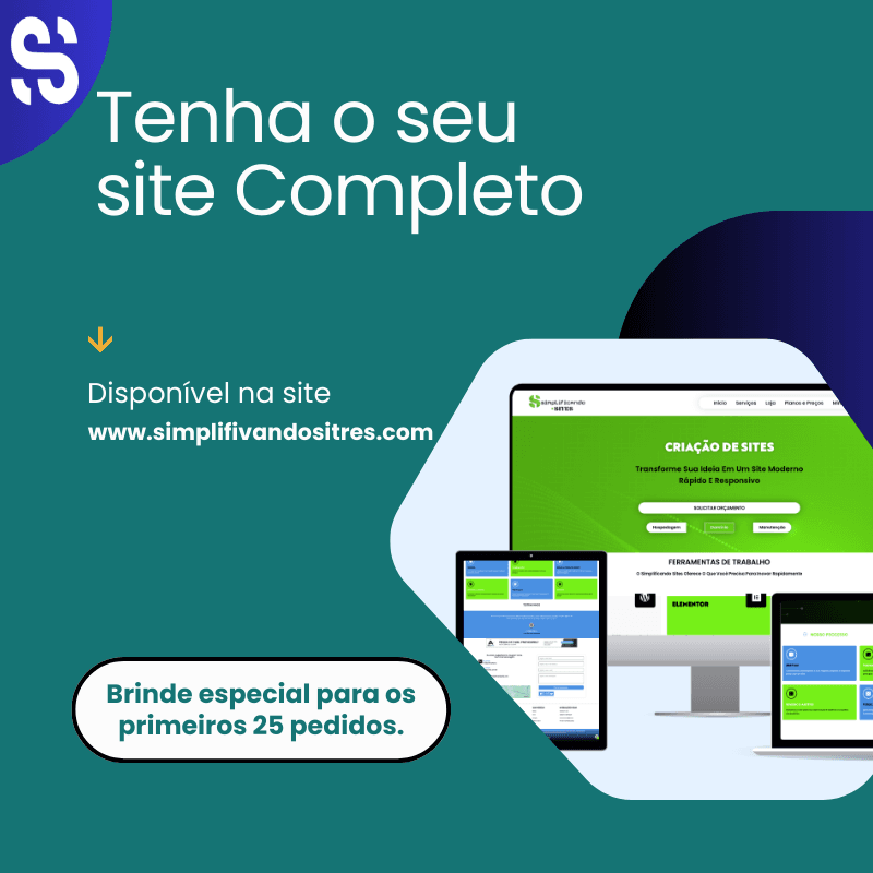 Tenha o seu site Completo