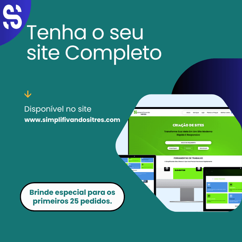 Tenha o seu site Completo